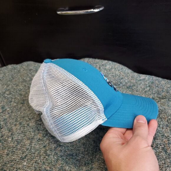 Patagonia Trucker Hat 1973 Fitz Roy Scope Unisex One Size Rounded Bill Blue - Picture 7 of 8